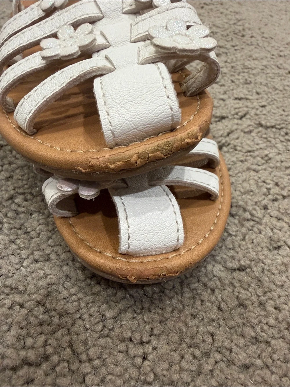 White Flower Sandals